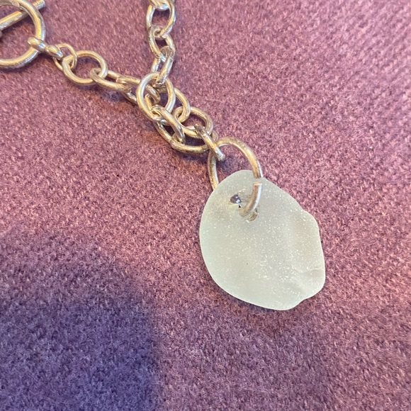 Seaglass & Sterling Silver Bracelet - Picture 6 of 8